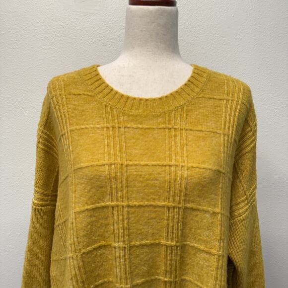 Cabi Pullover Sweater Womens Size S Yellow Chunky Oversized Relaxed Stitch Mix - Picture 2 of 8